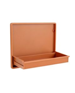 Willow Bluff Empty Wall-Mounted Tool Organizer Panel - Terracotta (synthetic illustration; no displayed measurements)