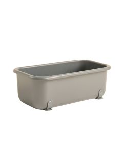 Moss Bend Empty Railing Planter With Integral Brackets - Gray