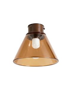 5.12 '' H Glass Bell Ceiling Fan Fitter Shade ( Screw On ) In Caramel