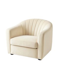 Laurel Branch Upholstered Armchair - Ivory (synthetic illustration; no displayed measurements)