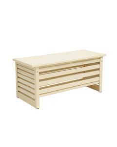 Bay Bend Narrow Outdoor Storage Bench - Cream