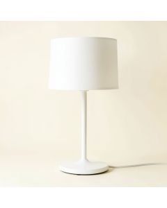 Holly Canyon Table Lamp With A Plain Fabric Shade - White (synthetic illustration; no displayed measurements)