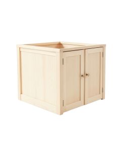 Maple Crest Empty Furniture-Style Litter Enclosure - Ivory (synthetic illustration; no displayed measurements)