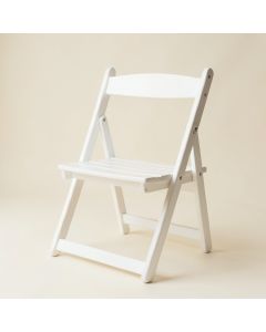 Wren Bend Folding Outdoor Chair - White (synthetic illustration; no displayed measurements)