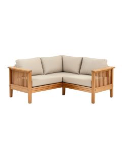 4-Pcs Teak Patio Sofa With Cushions
