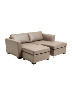 Nina Left Facing Sectional Sofa . Taupe .