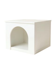 Dawn Bridge Empty Furniture-Style Litter Enclosure - White