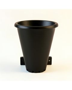 Glen Dale Empty Railing Planter With Integral Brackets - Black (synthetic illustration; no displayed measurements)