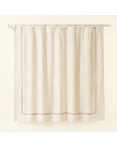 Summit Crest Shower Curtain Hanging Flat From A Plain Rod - Cream (synthetic illustration; no displayed measurements)