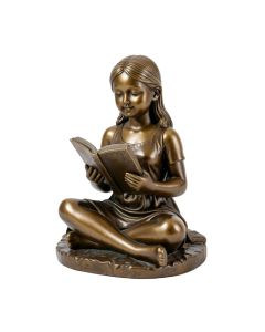 Girl Sitting And Reading A Book Statue