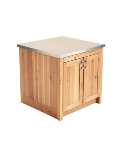 Gael Kitchen Island Set With Stailess Steel Top