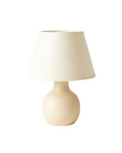 Vale Crossing Table Lamp With A Plain Fabric Shade - Cream