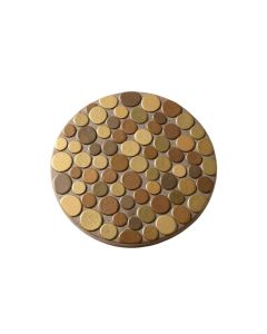 Orb 0.75 '' X 0.75 '' Metal Penny Round Mosaic Tile (synthetic illustration; no displayed measurements)