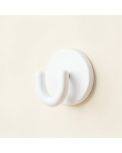 Fern Crest Wall-Mounted Robe Hook - White (synthetic illustration; no displayed measurements)