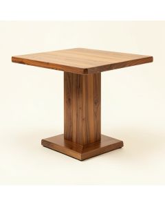 Fusion Walnut Solid Wood Pedestal Dining Table (synthetic illustration; no displayed measurements)