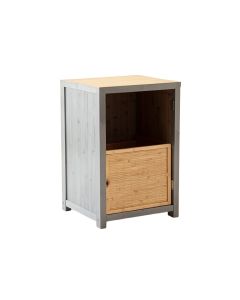 Bay Crest Freestanding Pull-Out Hamper Cabinet - Gray