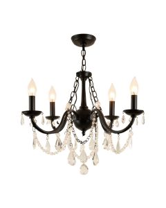 Mckamey 4 - Light Candle Style Drum Chandelier With Crystal Accents (synthetic illustration; no displayed measurements)