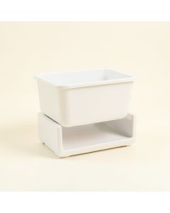 Hill Bluff Empty Raised Planter - White (synthetic illustration; no displayed measurements)