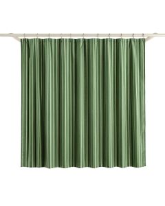 Rowan Bluff Shower Curtain Hanging Flat From A Plain Rod - Green (synthetic illustration; no displayed measurements)