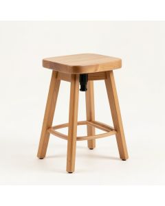 Parsons Swivel Solid Wood Adjustable Height Bar Stool (synthetic illustration; no displayed measurements)