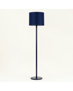 Shore Bluff Floor Lamp With A Plain Fabric Shade - Navy (synthetic illustration; no displayed measurements)