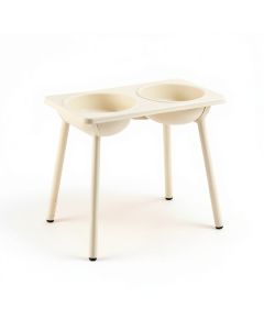 Heath Dale Pet Feeding Stand With Two Plain Empty Bowls - Ivory (synthetic illustration; no displayed measurements)