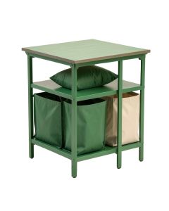 Cedar Bridge Laundry Sorting Station With Plain Removable Bags - Green (synthetic illustration; no displayed measurements)