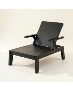 Rowan Crest Outdoor Lounge Chair - Black (synthetic illustration; no displayed measurements)