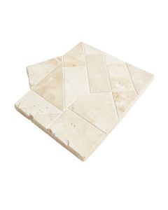 Sempu Random Sized Natural Stone Mosaic Tile In Beige/Cream