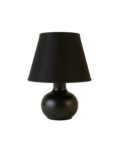 Hill Branch Table Lamp With A Plain Fabric Shade - Black