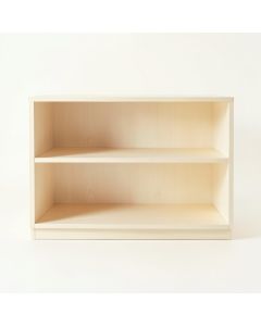 Flint Arc Low Bookcase - Ivory (synthetic illustration; no displayed measurements)