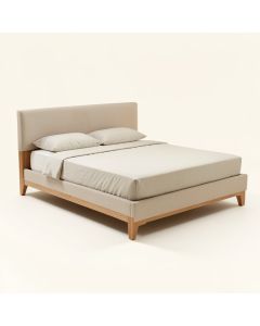 Sanctuary Solid Wood And Upholstered Standard Bed (synthetic illustration; no displayed measurements)