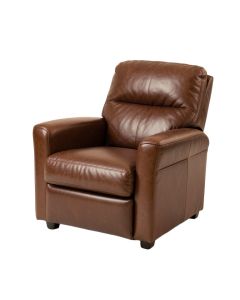 All Star 46 '' Wide Genuine Leather Power Wall Hugger Standard Recliner With Heated Cushion