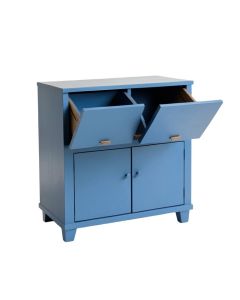 Olive Bluff Freestanding Pull-Out Hamper Cabinet - Blue (synthetic illustration; no displayed measurements)