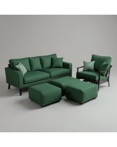 Karma Outdoor Sofa and Ottoman Set (synthetic illustration; no displayed measurements)