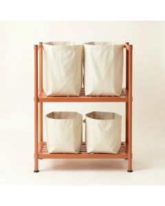 Lake Branch Laundry Sorting Station With Plain Removable Bags - Terracotta (synthetic illustration; no displayed measurements)