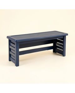 Dune Brook Narrow Outdoor Storage Bench - Navy (synthetic illustration; no displayed measurements)