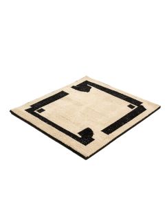 Mccoole Hand-Hooked Wool Beige/Black Area Rug