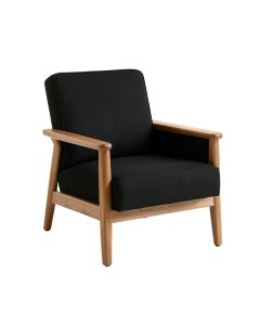 Laurel Bend Upholstered Armchair - Black (synthetic illustration; no displayed measurements)