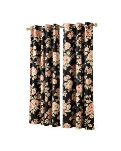 Turion Floral Blackout Thermal Grommet Curtain Panels
