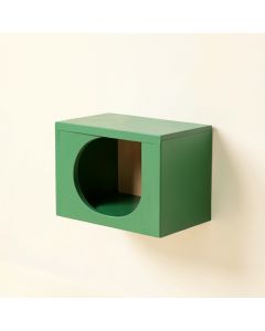 Stone Edge Wall-Mounted Cat Perch - Green (synthetic illustration; no displayed measurements)