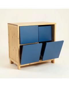 Alder Dell Freestanding Pull-Out Hamper Cabinet - Blue (synthetic illustration; no displayed measurements)