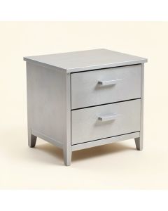 Detra 1 - Drawer Solid Wood Nightstand In Sliver (synthetic illustration; no displayed measurements)