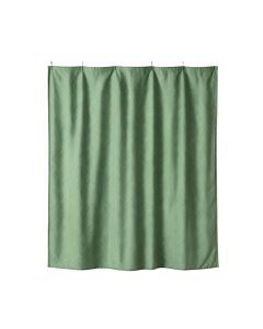 Fern Bend Shower Curtain Hanging Flat From A Plain Rod - Green (synthetic illustration; no displayed measurements)