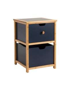 Dawn Crossing Freestanding Pull-Out Hamper Cabinet - Navy