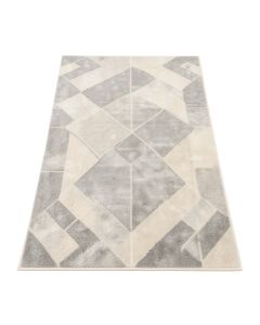 Ines Geometric Ivory/Gray Area Rug