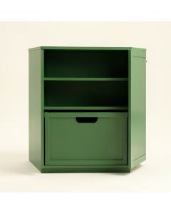 Stone Dell Freestanding Pull-Out Hamper Cabinet - Green (synthetic illustration; no displayed measurements)