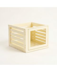 Slate Brook Empty Furniture-Style Pet Crate - Cream (synthetic illustration; no displayed measurements)
