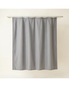 Pine Dell Shower Curtain Hanging Flat From A Plain Rod - Gray (synthetic illustration; no displayed measurements)