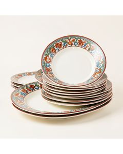 Mahershala 32-Piece Bohemian Porcelain Dinnerware Set ( Service For 8 ) (synthetic illustration; no displayed measurements)
